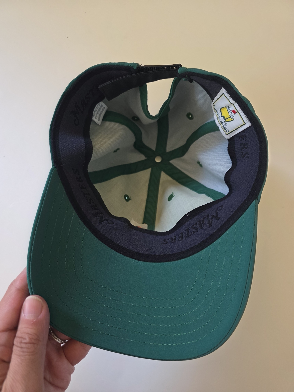 Masters Embroidered Classic Green Golf Cap with Yellow Logo - Athletic Material - Picture 3 of 6